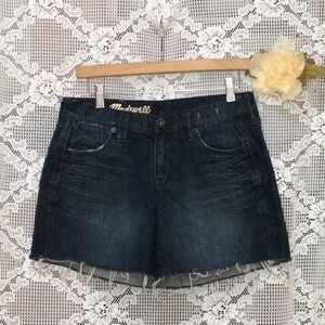Madewell Women’s Blue Denim Frayed Shorts Size 27